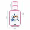 Coole haai met zonnebril in het water Kinderkoffer - Roze klein -productfoto_formaten