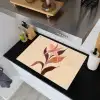 Minimalistisch - Bloem - Bladeren - Beige Inductie beschemer met haakjes klein -sfeer1