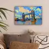 Schilderij - Londen - Brug - Olieverf canvas 2cm klein -sfeer1