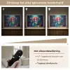 Zeemeermin - Bloemen - Onderwater - Meisjes - Kind Light Box met batterij (Wandlamp kind) middel -USP_dimbaarNL