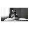 Konijn - Bunny - Zonnebril - Tafelkleed - Pasta - Schattig Muismat XXL klein -3d_leeg