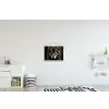 Dieren - Wolf - Portret - Zwart - Bruin textielposter latten blank klein -kinderkamer