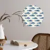 Vis - Patroon - Blauw Wandcirkel behangsticker klein 186 -sfeer3