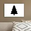 Kerstboom - Zwart - Kerstmis - Feest canvas 2cm klein -sfeer3