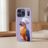 Papegaai - Koksmuts - Paars - Cute Telefoonhoesje iPhone 17 Pro klein -sfeer2