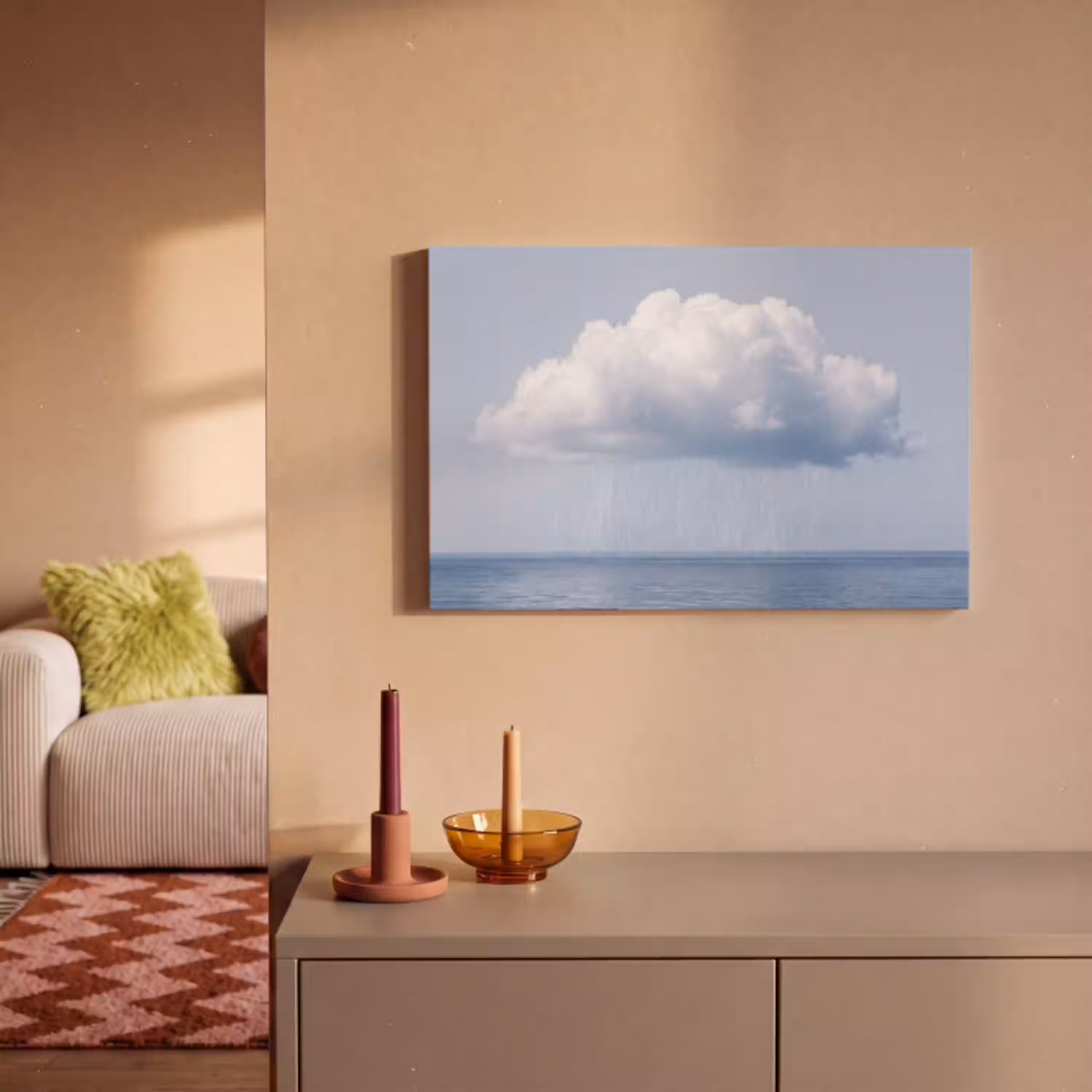 Wolk - Regen - Natuur canvas 2cm klein -sfeer1