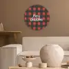 Geruit - Rood - Tekst - Christmas Akoestische PET Vilt - Rond klein -sfeer1