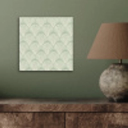 Waaiers - Patroon - Groen aluminium wit klein 46 -sfeer2
