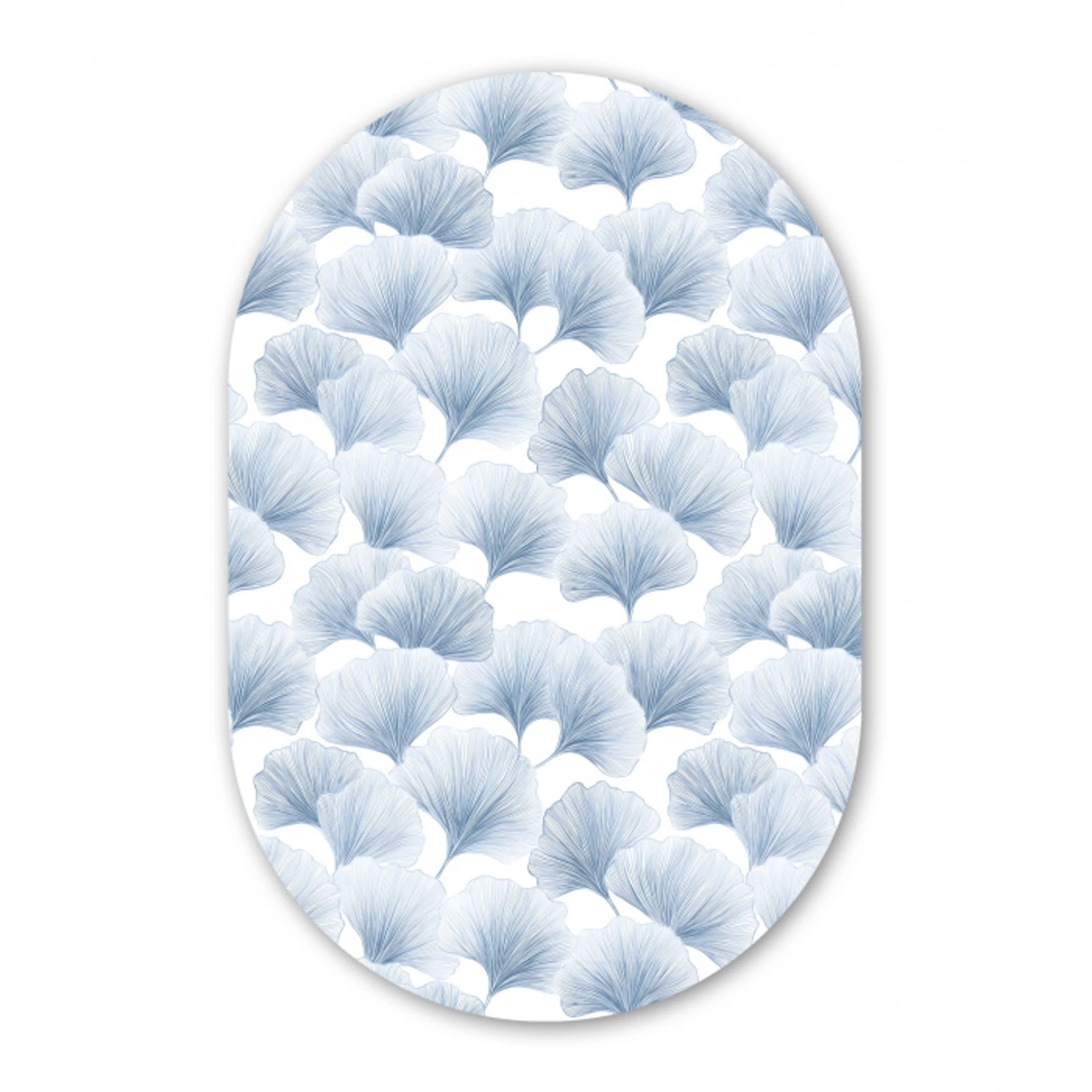 Waaier - Modern - Blauw Wandcirkel Ovaal Aluminium middel 839 -3d