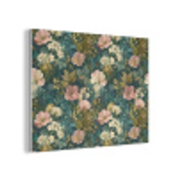 Wilde bloemen - Botanisch - Patroon - Roze - Romantisch PET vilt klein 837 -3d