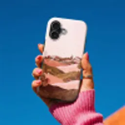 Heuvellandschap - Grafisch - Terracotta Toughcase MagSafe Apple iPhone 17 klein -Sfeer1V