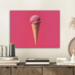 Schepijs - Roze - Hoorntje PET vilt klein -sfeer1