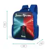Raceauto - Verlichting - Neon - Rood Kinderrugzak - Blauw middel -productfoto_formaten