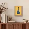 Gitaar - Akoestisch - Geel - Minimalistisch Light Box met kabel (Tafellamp) klein -sfeer2