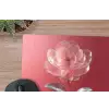 Sierlijk - Bloem - Roze - Glazen muismat rubber klein -closeup