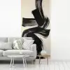 Strepen - Zwart - Abstract fotobehang vinyl groot -woonkamer