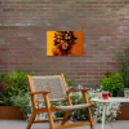Vrouw - Citroenen - Bloesem - Geel Tuinposter op houten frame 2 cm dik klein -sfeer3