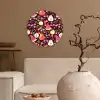 Donker - Bladeren - Fruit - Patroon Wandcirkel kunststof plaat 5mm dik klein 188 -sfeer1