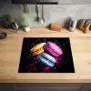 Macarons - Dessert - Graffiti - Kleurrijk - Roze - Blauw - Geel Inductie beschermer vinyl 3mm middel -sfeer5