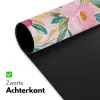 Blauw - Roze - Bloemen Muismat XXL klein -sfeer2