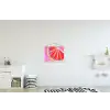 Grapefruit - Geschilderd - Roze - Strepen textielposter latten blank klein -kinderkamer