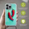 Chilipepers - Geverfd - Rood Hoesje iPhone 16 Pro Max met koord klein -sfeer2_NL