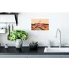 Zon - Kleurrijk landschap - Bergen Muursticker klein -keuken