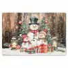 Sneeuwpop - Familie - Kleurrijk Placemat vinyl groot -zzsfeer1_Kitchenyeah-website