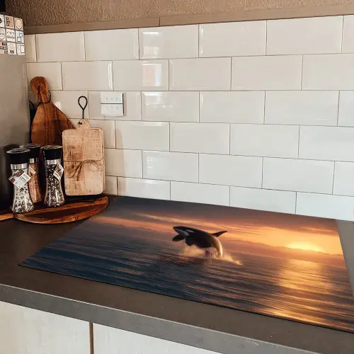 Orka - Zee - Zonsondergang Inductie beschermer vinyl 3mm klein -sfeer3