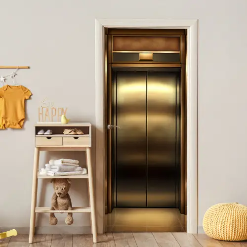 Liftdeur - Goud - Modern deurposter klein -sfeer4
