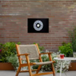 Vinyl - LP - Delfts Blauw - Muziek Tuinposter op houten frame 2 cm dik klein -sfeer3