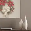 Deurkrans - Strik - Kerst - Rood - Groen PET vilt klein -sfeer6_closeup