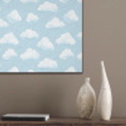 Wolken - Illustratie - Blauw PET vilt klein 837 -sfeer6_closeup