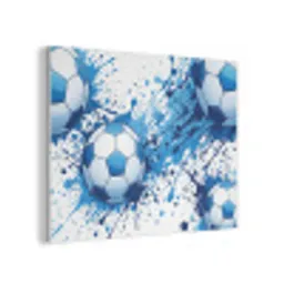 Voetballen - Verf - Sport - Blauw PET vilt klein -3d