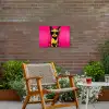 Kat - Art - Zonnebril - Roze Tuinposter op houten frame 2 cm dik klein -sfeer3