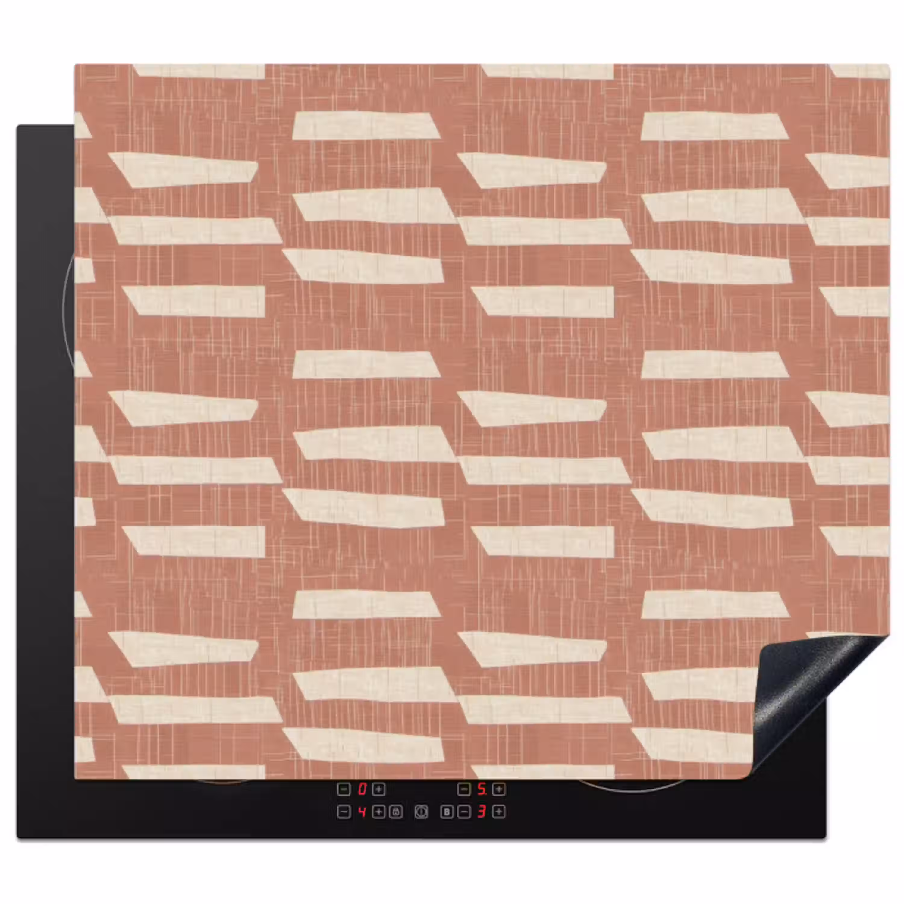 Terracotta - Abstract - Textuur - Patroon Inductie beschermer vinyl 3mm middel 274 -3d