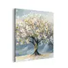 Boom - Winter - Levensboom - Modern - Goud aluminium wit klein -3d