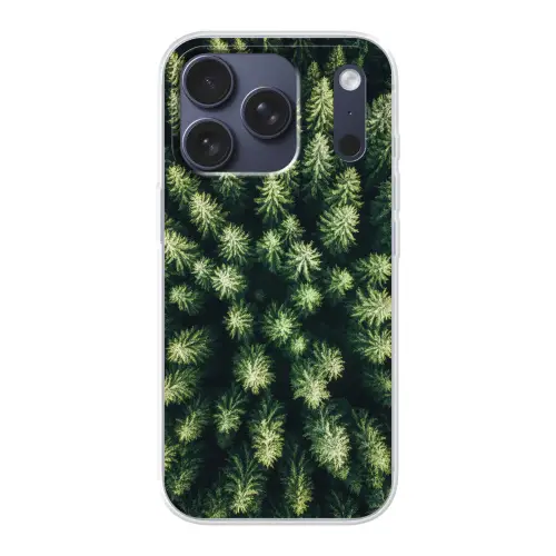 Bomen - Naaldwoud - Structuur Telefoonhoesje iPhone 17 Pro klein -3d