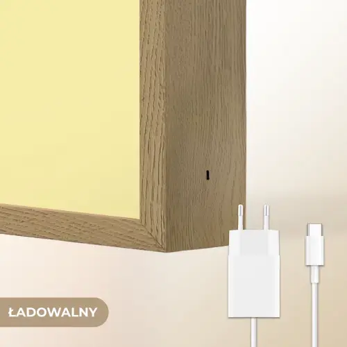 Kuiken - Vrolijk - Geel - Minimalistisch Light Box met batterij (Wandlamp kind) middel -USP_websiteoplaadbaarNL