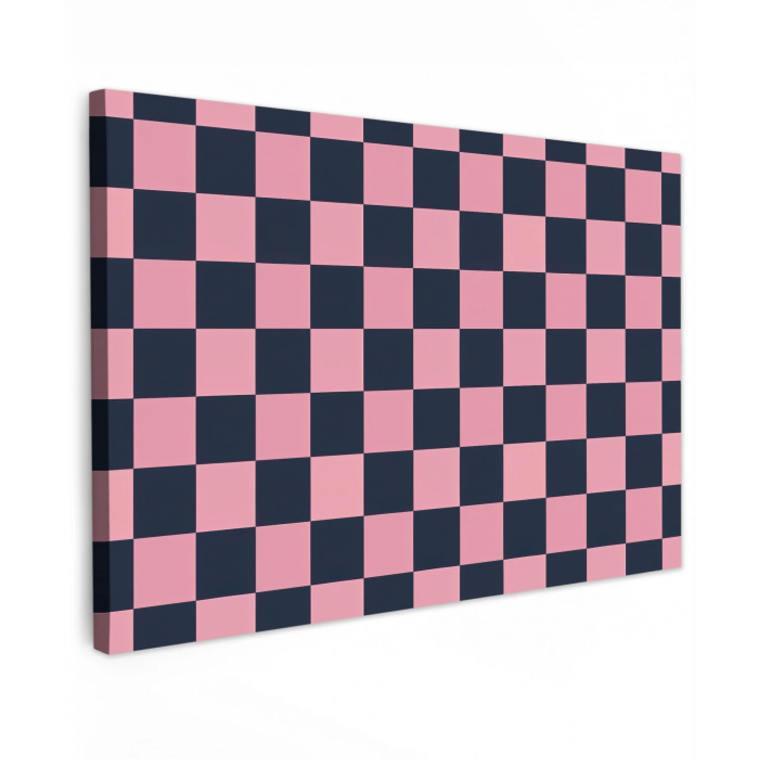 Traditioneel - Patroon - Blauw - Roze Tuinposter op houten frame 2 cm dik klein 845 -3d