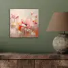 Bloemen - Watercolor - Roze - Abstract - Kunst aluminium wit klein -sfeer2