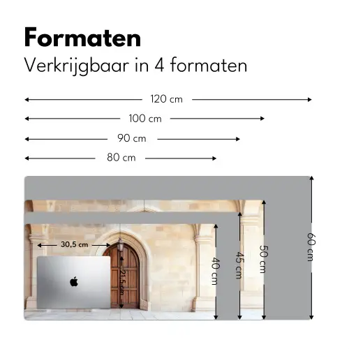 Houten - Deur - Lantaarn Muismat XXL klein -sfeer5