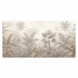 Jungle - Tropisch - Natuur -Vintage - Beige Muismat XXL klein -3d_leeg