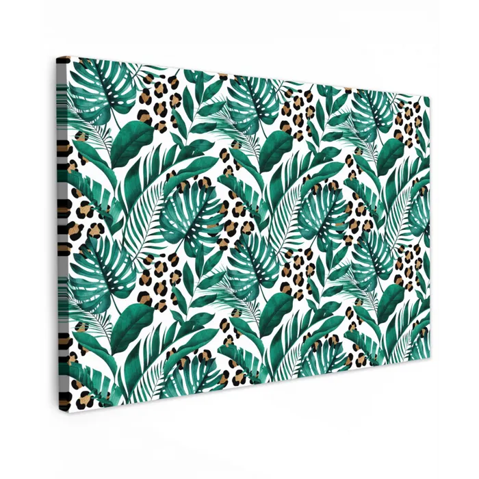 Bladeren - Tropisch - Jungle Tuinposter op houten frame 2 cm dik klein -3d
