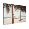 Hangmat - Palmbomen - Strand - Zee canvas 2cm klein -z3d