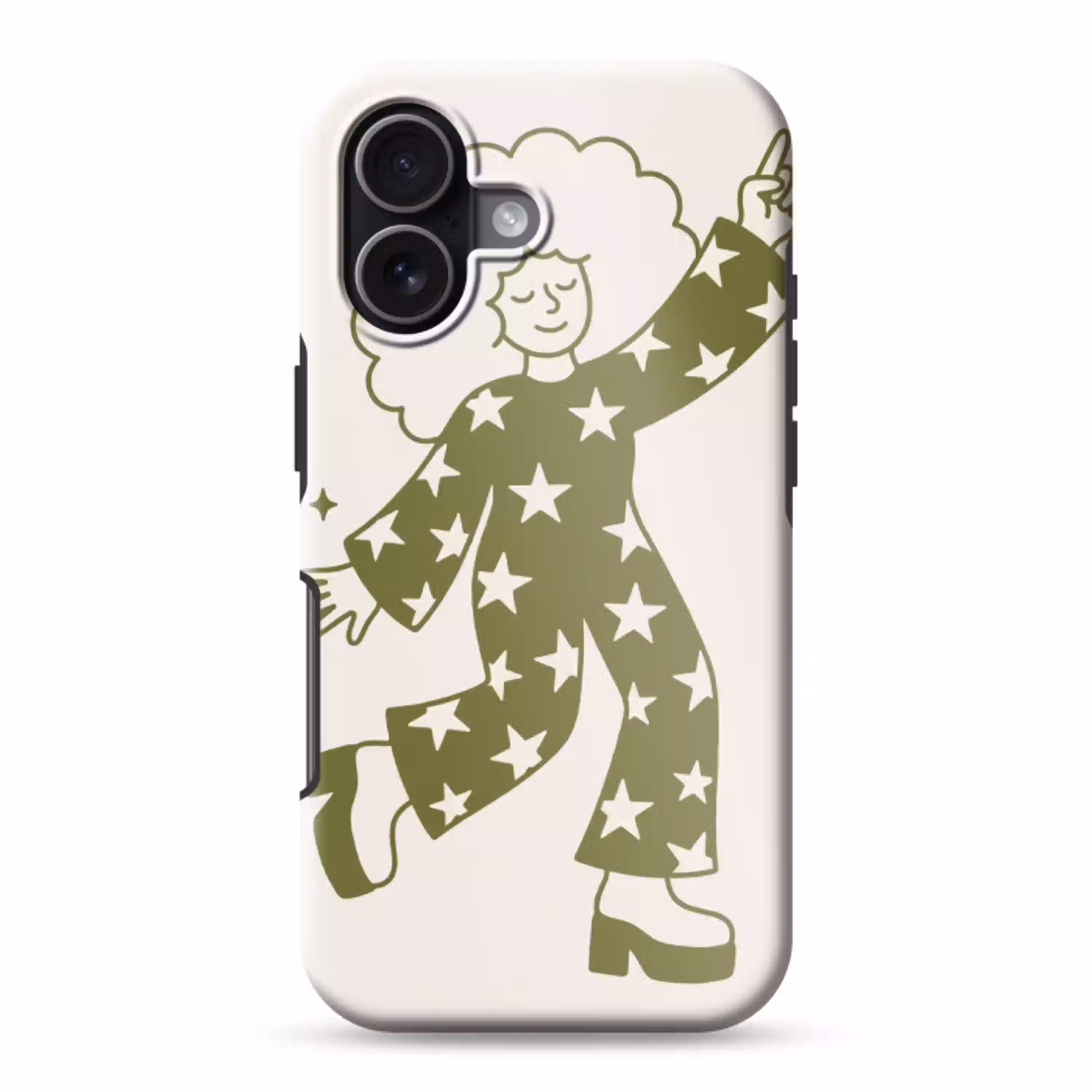 Mensen - Dansend - Feest - Vintage - Groen Toughcase MagSafe Apple iPhone 17 klein -3d