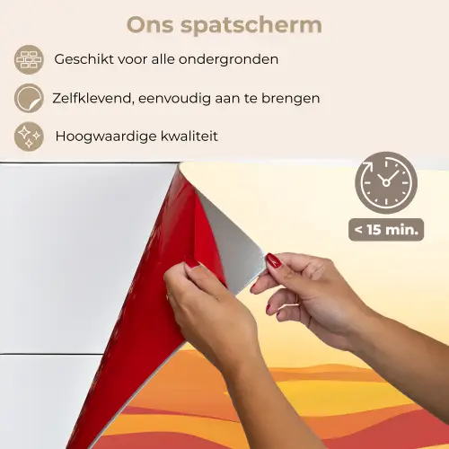 Koffie - Landschap - Oranje - Koffiebonen keuken achterwand spatscherm klein -spatscherm_NL