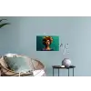 Vrouw - Hoodtooi - Tropisch - Fruit - Druiven Muursticker klein -plant