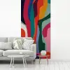 Vormen - Bochten - Kleurrijk - Abstract fotobehang vinyl groot -woonkamer