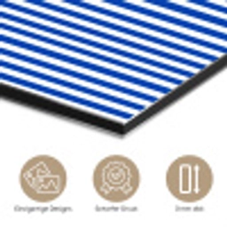 Klassiek - Strepen - Blauw aluminium wit klein 46 -closeup_DE